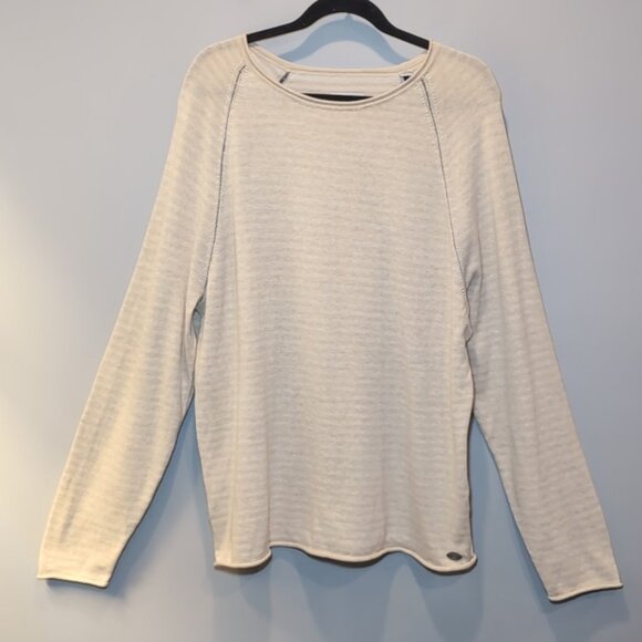 Tommy Bahama Jeans Striped Pullover Sweater Beach Cotton Wide Crew Neck Knit - Picture 10 of 10